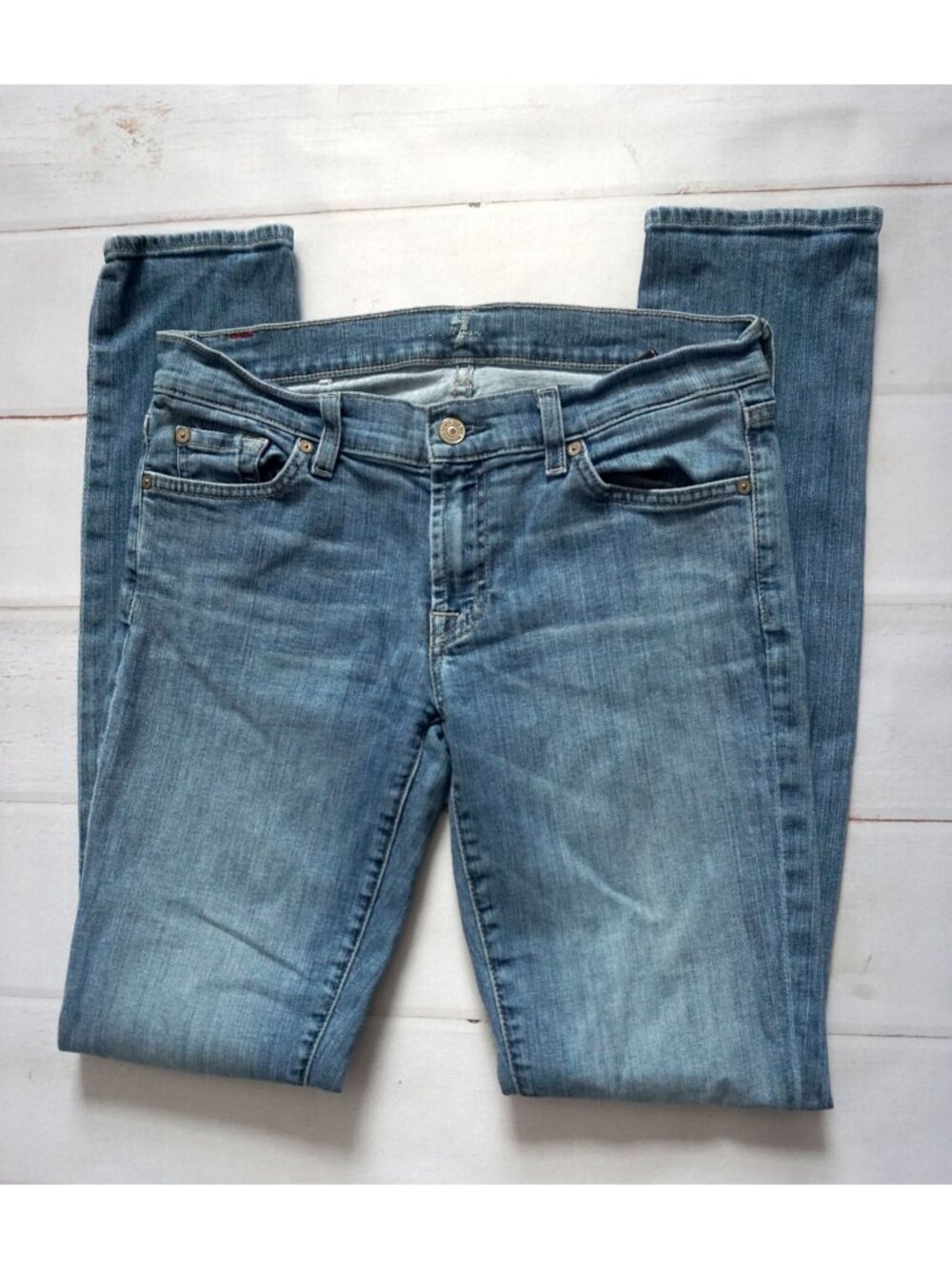 7 For All Mankind Women’s Light Blue Jeans - Size 29